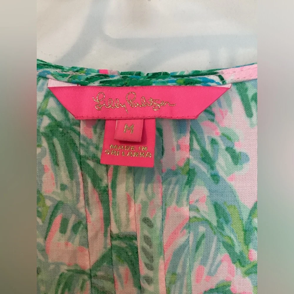 Lilly Pulitzer HOLLIE Tunic Dress Pink Blossom Tunic Dress Sz M - Picture 4 of 5